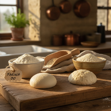 00 flour vs bread flour side by side for sourdough baking