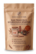 Dough Dough at Home San Francisco sourdough starter — 15 g kraft pack, live culture, never dehydrated