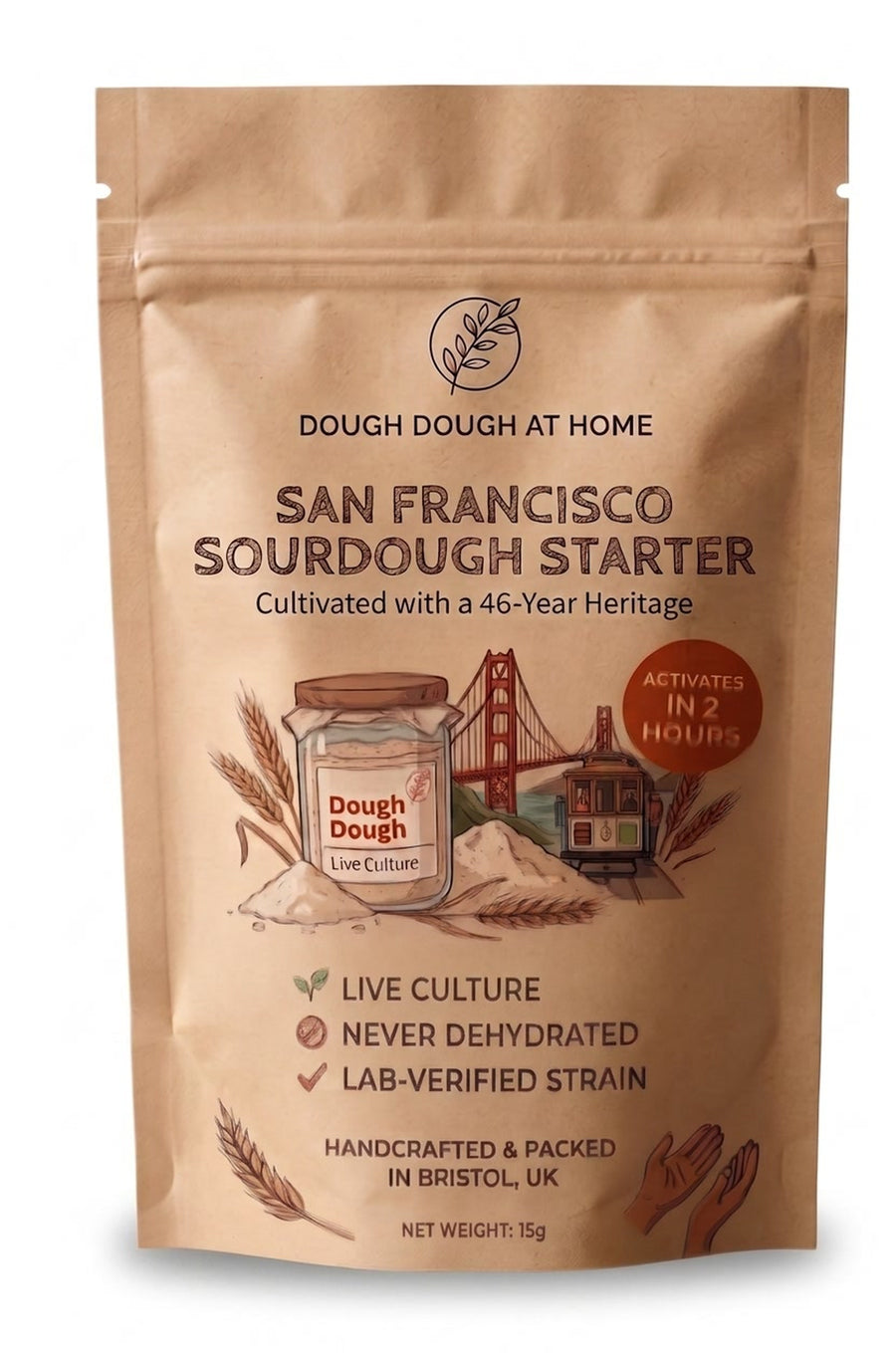 Dough Dough Fast Start Sourdough Starter — the world's first shelf-stable sourdough starter, ready to bake in 2 hours