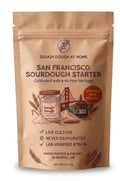 Dough Dough at Home wholemeal sourdough starter — 15 g kraft pack, live culture, never dehydrated